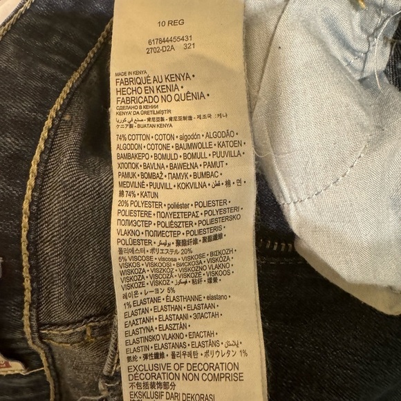 Levi’s 710 Girl’s Super Skinny Jeans Size 10R - Picture 8 of 9